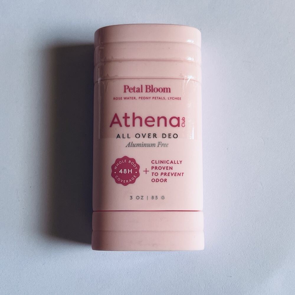 Athena Club All Over Deodorant Petal Bloom 3oz Rose Water Peony Petals Lychee
